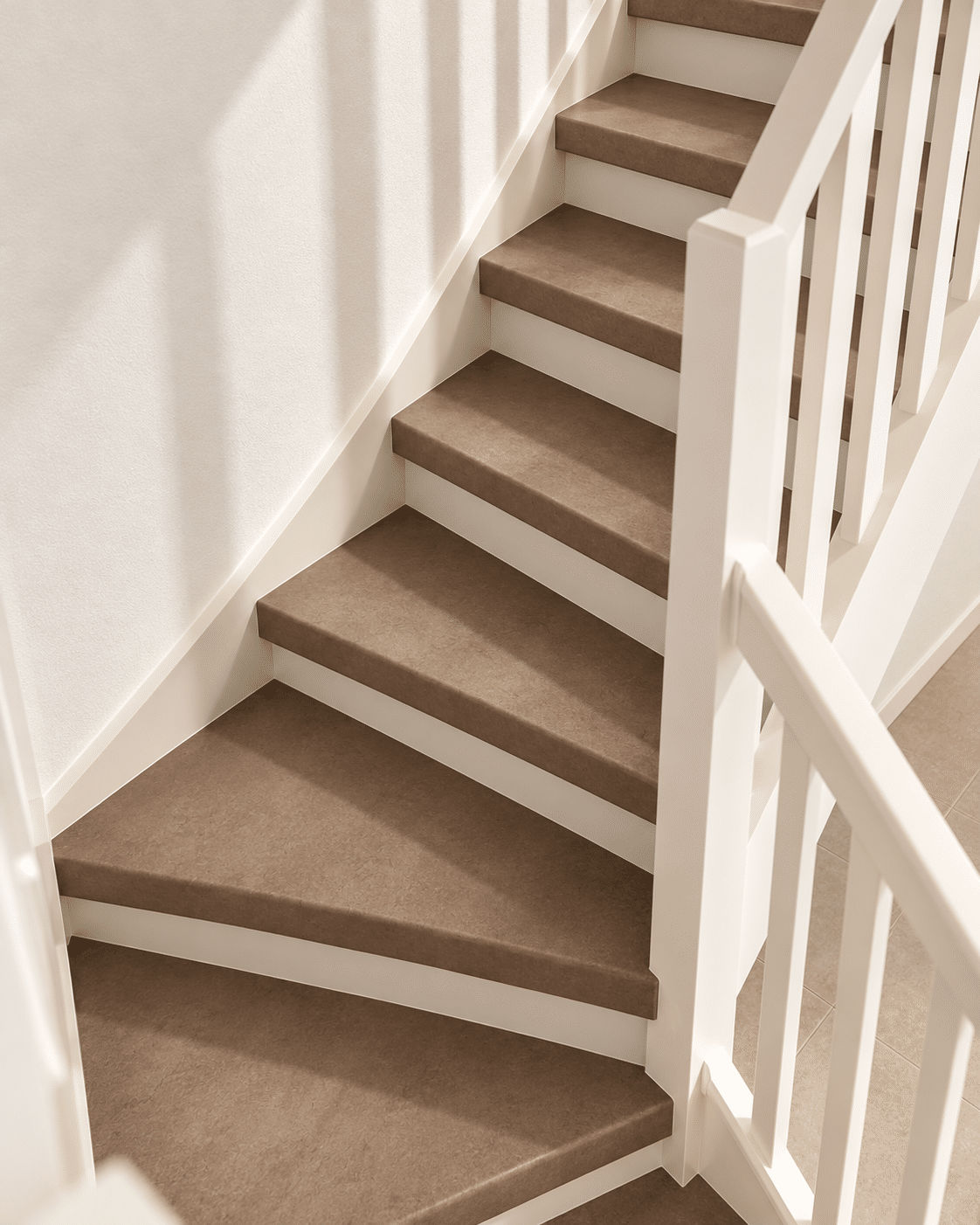 Détail d’habillage et de finition d’un escalier